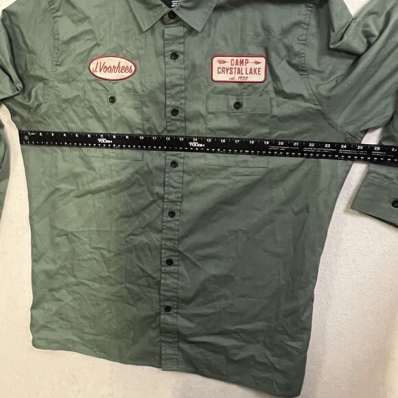 Friday the 13th Jason Voorhees Camp Crystal Lake Patched Uniform Shirt Size XL - Picture 4 of 9